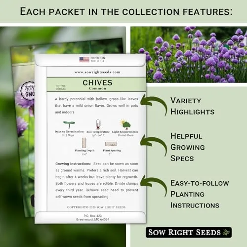 Close look at the Sow Right Seeds - 5 Herb Seed Collection for Planting build quality