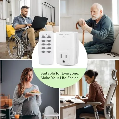 The BN-LINK Mini Wireless Remote Control Outlet Switch Power Plug in in real use