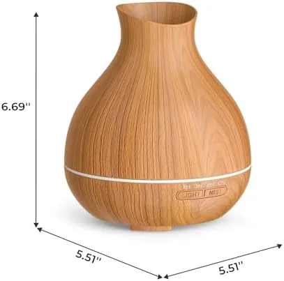 Close look at the Aromatherapy Essential Oil Diffuser 550ml 12 Hours Wood Grain Aroma build quality