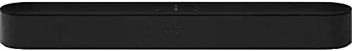 Front view of the black Sonos Beam Gen 1 soundbar
