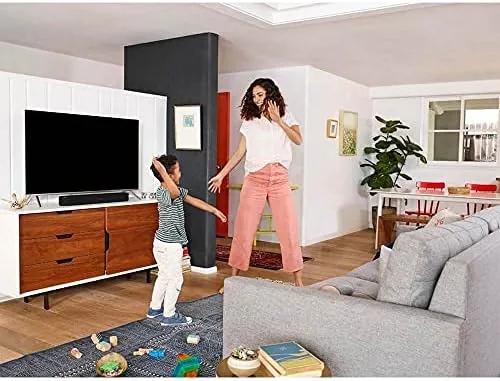 Sonos Beam playing music in a living room