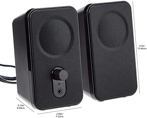 The Amazon Basics AC-Powered Computer Speakers for Desktop or Laptop PC compared in context