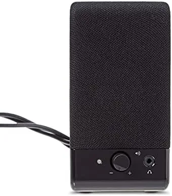 Another view of the Amazon Basics USB-Powered Computer Speakers with Volume Control for Desktop