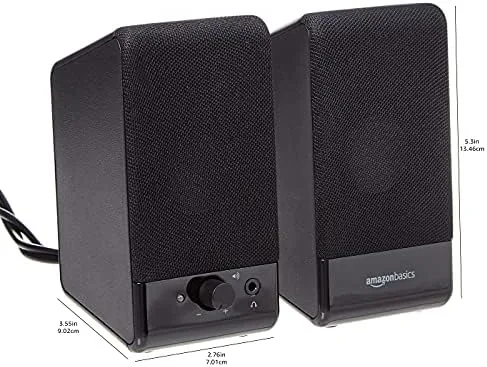 The Amazon Basics USB-Powered Computer Speakers with Volume Control for Desktop compared in context