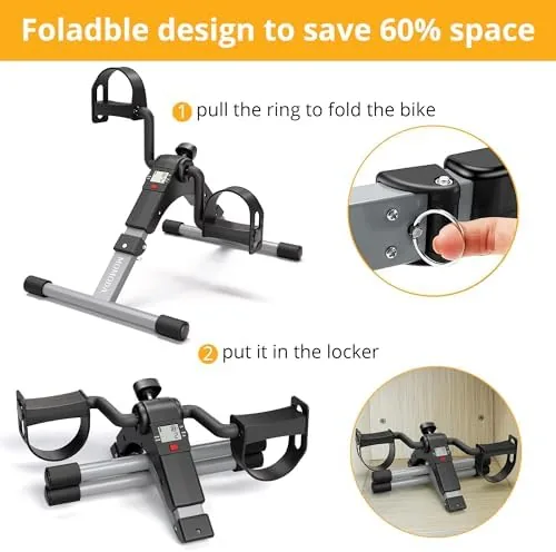 Pedal exerciser LCD monitor showing workout data