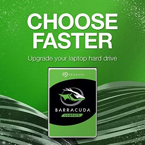Detail shot of the Seagate BarraCuda 2TB Internal Hard Drive HDD ,  2.5 Inch features