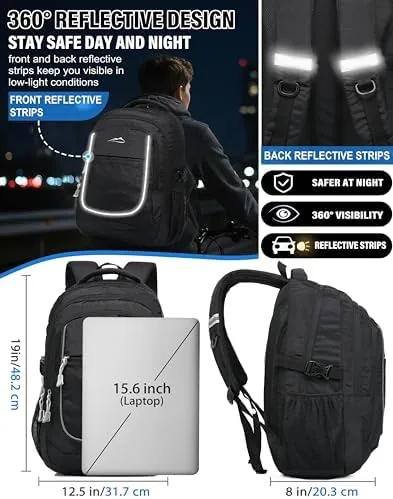 The ProEtrade Backpack Bookbag for College Sturdy Travel Business Hiking Fit in real use