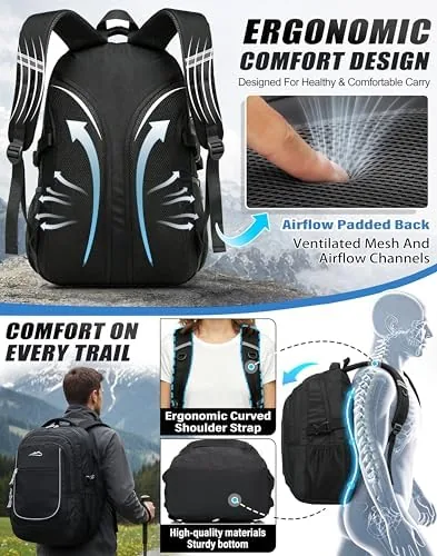 Another view of the ProEtrade Backpack Bookbag for College Sturdy Travel Business Hiking Fit