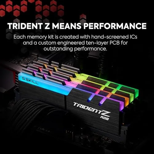 Close look at the G.SKILL Trident Z RGB Series DDR4 RAM (XMP) 32GB (2x16GB) build quality