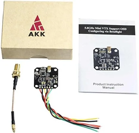 The AKK FX3-ultimate 5.8GHz 25mW/200mW/400mW/600mW Switchable Mini VTX Support OSD Configuring via Betaflight compared in context