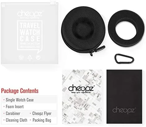 The Cheopz Travel Watch Case Single Storage Box for Wristwatches & compared in context