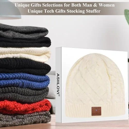 The Bluetooth Beanie for Women, Double-Layer Wool Lining Bluetooth Hat Beanie compared in context