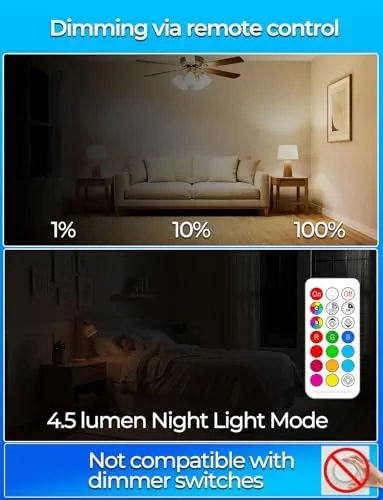 The ILC RGB LED Light Bulb, Color Changing Light Bulb, 40W in real use