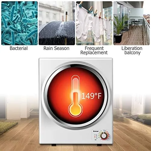 The COSTWAY ventless dryer compared with a vented portable unit and a full size dryer