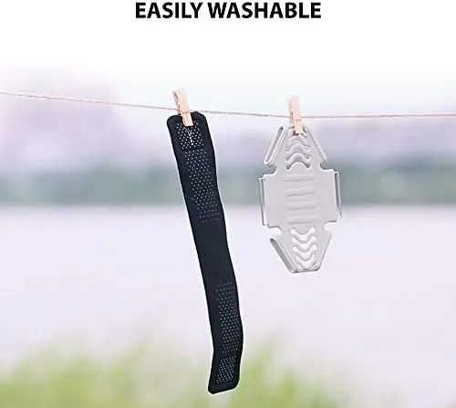 BONE Run Tie compared side by side with a padded strap armband