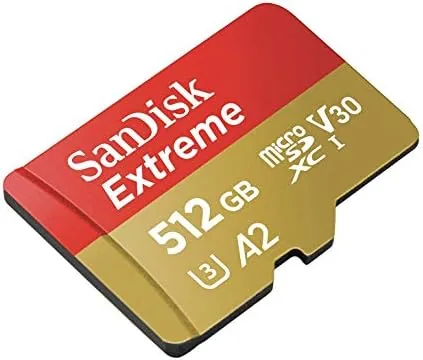 SanDisk Extreme 128GB unboxing with the card, adapter, and protective case