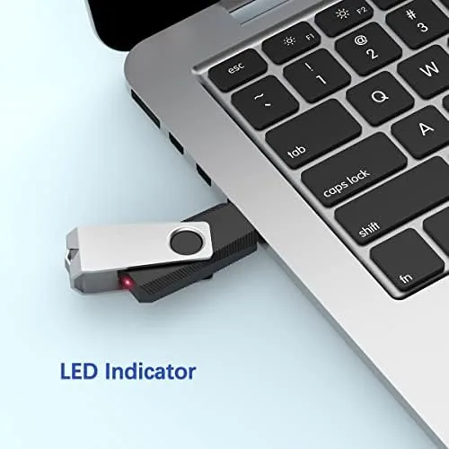 Another view of the RAOYI 32GB USB 2.0 Flash Drive Swivel Metal Memory Stick