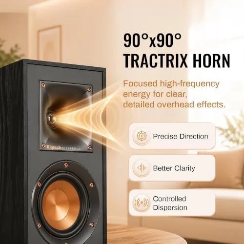 Another view of the Klipsch R-41SA Powerful Detailed Home Speaker Set of 2 Black