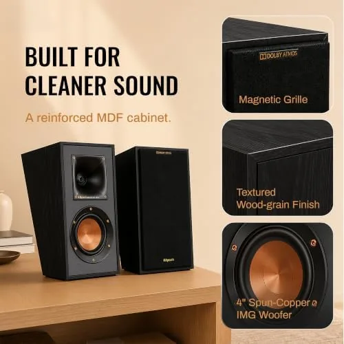 Testing the Klipsch R-41SA Powerful Detailed Home Speaker Set of 2 Black over two weeks