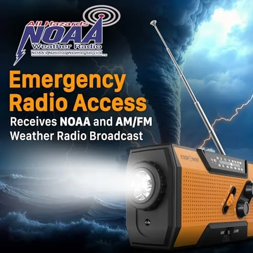 Close look at the FosPower NOAA Emergency Weather Radio A1 7400mWh Portable Power Bank build quality