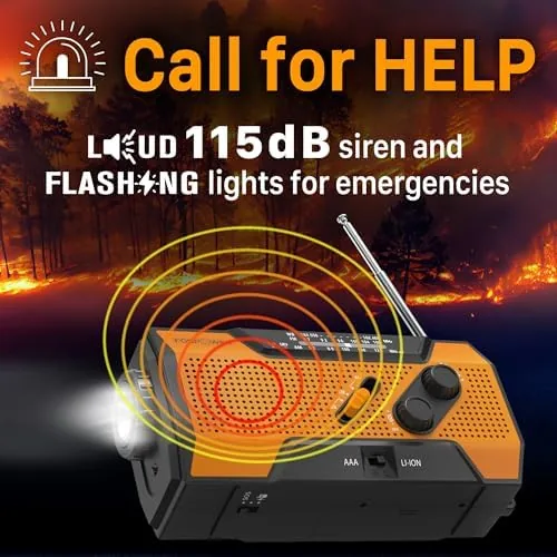 The FosPower NOAA Emergency Weather Radio A1 7400mWh Portable Power Bank in real use