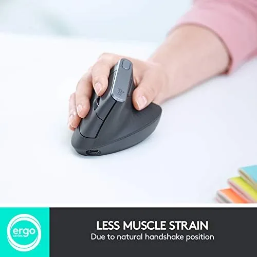 Close look at the Logitech MX Vertical Wireless Mouse Ergonomic Design - Graphite | build quality