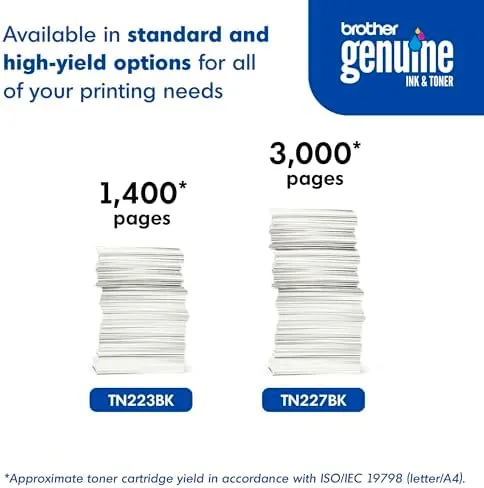 The Brother Genuine TN227, TN227BK, High Yield Toner Cartridge, Replacement Black compared in context