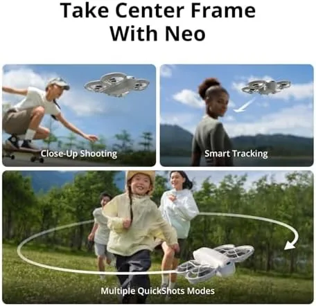 A creator reviewing footage from the DJI Neo on a smartphone after a flight