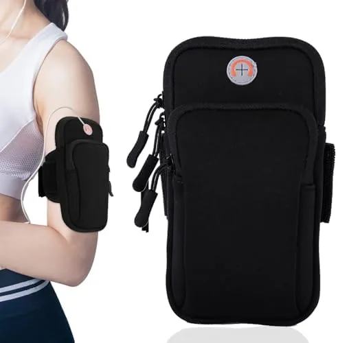 Sports Armband, Running Gym Universal Smartphone Arm Bag with Earphone Hole Multifunctional Pockets foriPhone Review: Tested and Rated