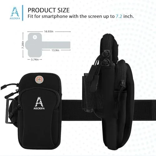 Close look at the Sports Armband, Running Gym Universal Smartphone Arm Bag with Earphone build quality