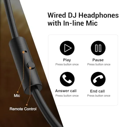 Close look at the OneOdio Wired DJ Hi-Res Over-Ear Headphones for PC, Keyboard Guitar build quality