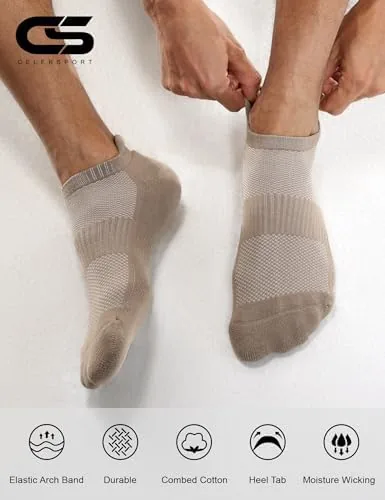 Another view of the CS CELERSPORT 6 Pairs Ankle Athletic Running Socks Low Cut
