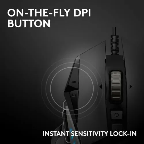 Logitech G HUB software showing the G502 Hero button mapping screen