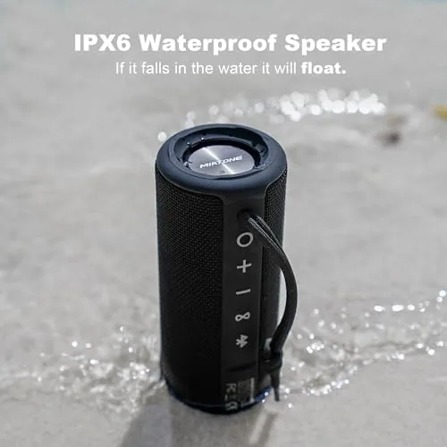 The MIATONE Boombox Outdoor Portable Bluetooth Speaker Waterproof Wireless Speakers - Black compared in context