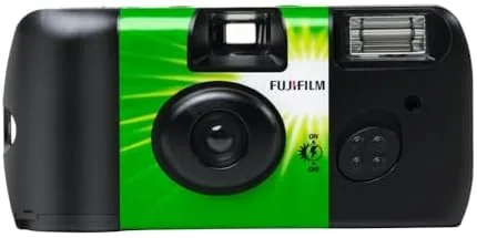 Close look at the Fujifilm QuickSnap Flash 400 One Time Use 35mm Camera with build quality