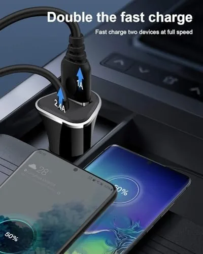The USB-C Car Charger, 3.4A USB Type C Car Charger Adapter compared in context