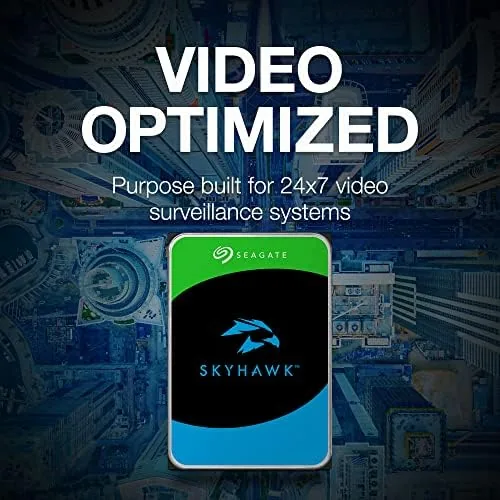 Detail shot of the SEAGATE ST4000VX007 Skyhawk 4TB Surveillance Hard SATA 6Gb/s 64MB Cache features