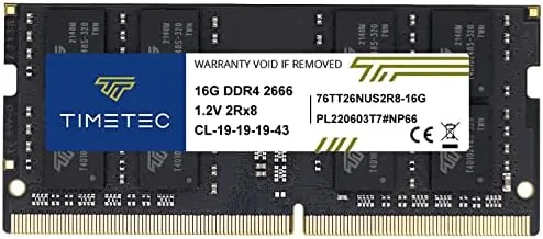 Overview of the Timetec 16GB DDR4 2666MHz (PC4-2666V) PC4-21300 SODIMM Laptop RAM , 