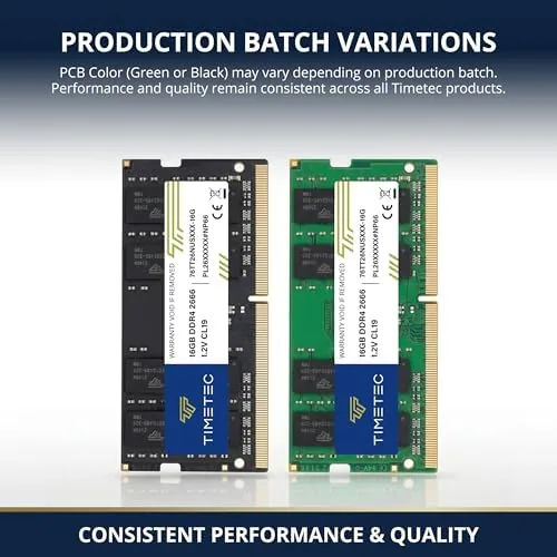 Close look at the Timetec 16GB DDR4 2666MHz (PC4-2666V) PC4-21300 SODIMM Laptop RAM ,  build quality
