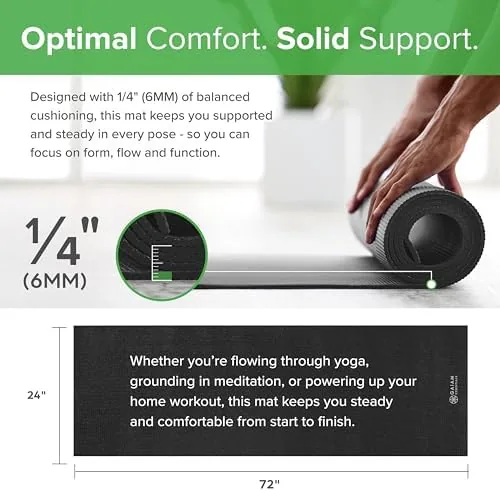 Close look at the Gaiam Essentials 1/4" Thin (6mm) Yoga & Pilates, Fitness & build quality