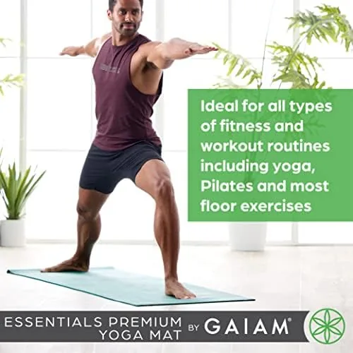 The Gaiam Essentials 1/4" Thin (6mm) Yoga & Pilates, Fitness & compared in context