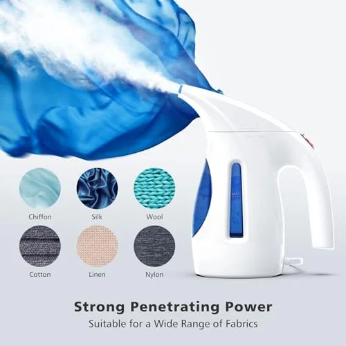 Another view of the HiLIFE Steamer for Clothes, Portable Handheld Clothing Steamer, 240ml Big