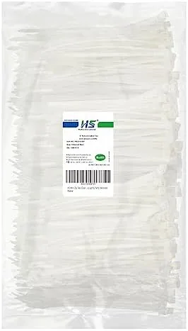 HS 1000 Pack Mini Zip Ties Clear Plastic Ties 4 Inch Bulk 4" White Review: Tested and Rated