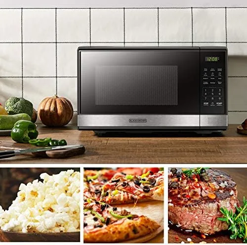 A plate of leftovers heating evenly inside the microwave