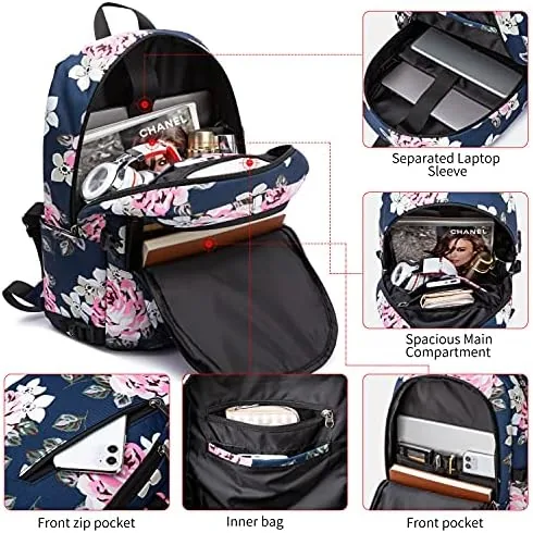 Close look at the CAFELE 17.3 Inch Laptop Backpack for Women Business Travel,Computer Purse build quality