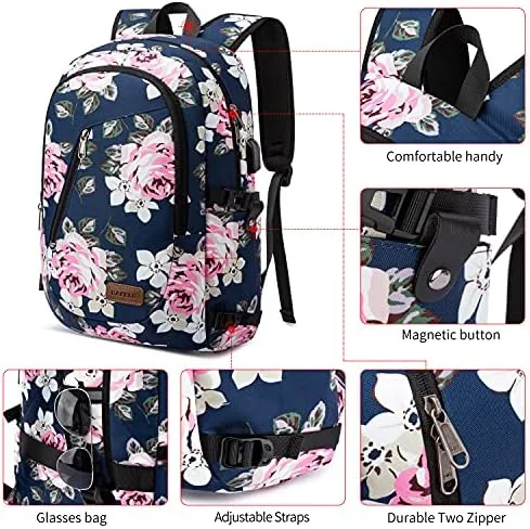 The CAFELE 17.3 Inch Laptop Backpack for Women Business Travel,Computer Purse in real use