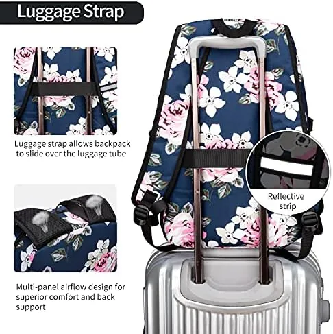 Another view of the CAFELE 17.3 Inch Laptop Backpack for Women Business Travel,Computer Purse