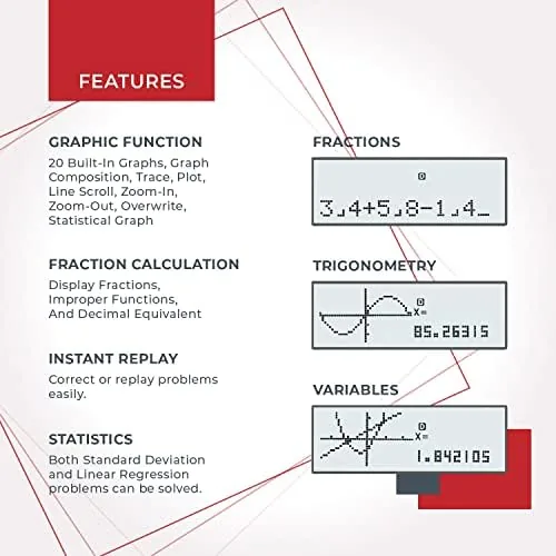 Close look at the CATIGA Scientific Calculators with Graphic Functions, Graphing Calculators with Multiple build quality