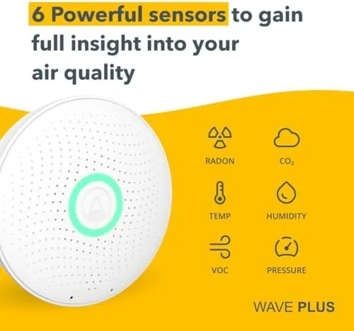 The Airthings 2930 Wave Plus - Radon & Air Quality Monitor compared in context