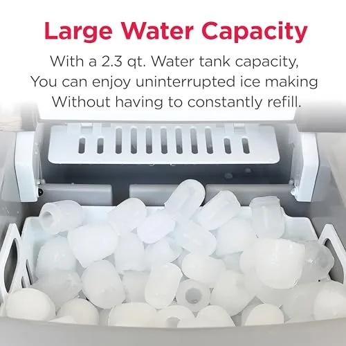 Comparison of three countertop ice makers side by side on a counter